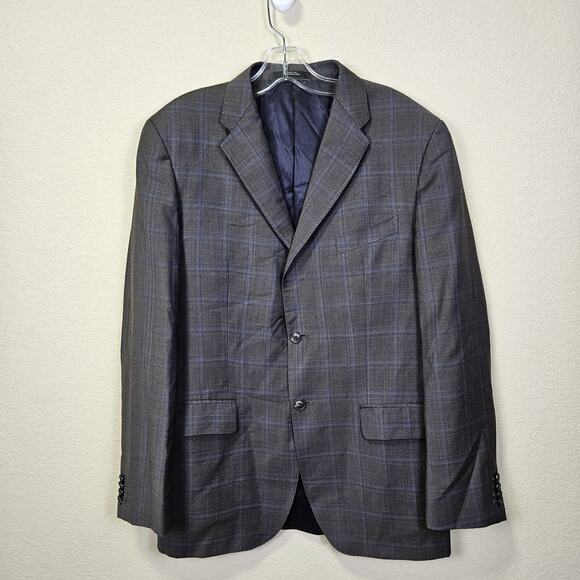 Ermenegildo Zegna Windowpane Trofeo Wool Sport Coat 40R Saks Fifth Ave Blazer - Picture 2 of 16